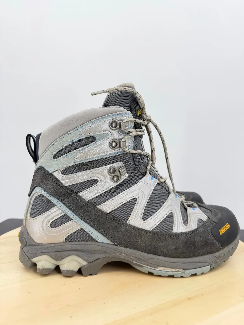 Asolo Attiva GTX Hiking Trail Gray Suede Nylon Boots Women's Size 7.5 US